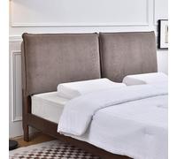 Coussin TêTe De Lit En Velours Côtelé, Support de Dossier Coussin de Lecture, Housse de Têtes de lit Panneau Mural Rembourré, Lavable Couvre-tête de lit Traversin(No headboard - 200x60x10cm,Brown)