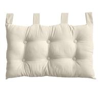 Eminza Tête de lit murale Panama 70 x 45 cm Écru – coussin matelassé 100% coton à suspendre