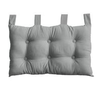 Coussin Tête de Lit Uni ""Panama"" 70cm Gris Clair
