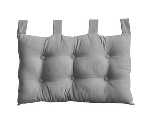 Coussin Tête de Lit Uni ""Panama"" 70cm Gris Clair