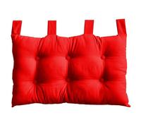 Coussin Tête de Lit Uni ""Panama"" 70cm Rouge