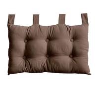 Coussin Tête de Lit Uni ""Panama"" 70cm Vison