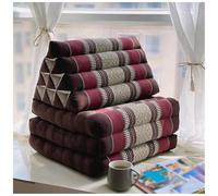 Coussin ThaïLandais à Trois Volets,Matelas De Sol Pliable,Futon Japonais Pliable 1 Place,Lit Avec Triangulaire,SièGe MéDitation Et Tapis Massage,Garnissage En Kapok,Lit D'Appoint Au Sol(165*50*30cm,E)