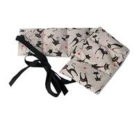 Coussin thermique 65x15cm, lavande + graines de lin, compartimenté en 7, avec rubans d´attache -Mimi le chat- Coussin thermique aromatique pour le dos, les reins et le ventre