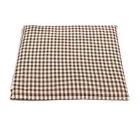 Coussin thermique aux noyaux de cerises 24x24cm tissu en vichy brun et blanc - Coussin chauffant et compresse froide. Bouillotte sèche aux noyaux de cerises 24x24 cm