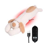 Coussin thermique en peluche pour chien | Peluche chauffante pour animaux de compagnie - Arrêt automatique USB électrique avec température réglable pour le bien-être du cou, des épaules, du dos et du