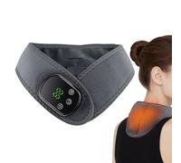 Coussin thermique pour cou | Bande thermique avec 5 réglages de chaleur - Coussin de cou électrique avec massage vibrant | Pour femmes et hommes âgés, maison, travail, relaxation quotidienne, climat F