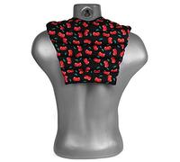 Coussin tour de cou compartimenté avec partie dorsale - cherry black - Coussin aux graines de lin - Coussin de nuque - Coussin chaud pour le dos