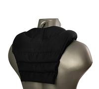 Coussin tour de cou compartimenté avec partie dorsale - noir - Coussin aux graines de colza - Coussin de nuque - Coussin chaud pour le dos