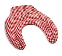 Coussin tour de cou compartimenté avec partie dorsale - rouge et blanc - Coussin aux noyaux de cerises - Coussin de nuque - Coussin chaud pour le dos