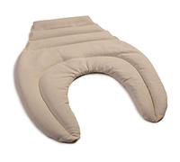Coussin tour de cou compartimenté avec partie dorsale - Tissu bio nature - Coussin aux graines de colza - Coussin de nuque - Coussin chaud pour le dos