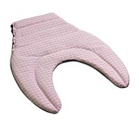 Coussin tour de cou compartimenté avec partie dorsale - Tissu bio rose et blanc - Coussin aux graines de lin - Coussin de nuque - Coussin chaud pour le dos