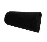 Coussin Traversin Demi-rond pour Genoux, Mémoire de Forme Noir, 1 Pièce | Soutien Lombaire et Jambes, Housse Zippée Amovible Lavable, Usage Voiture et Sommeil