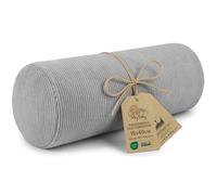 Totsy Baby Coussin traversin Polyvalent avec Housse Moelleuse et Respirante | Boudin de lit rouleau cervical de soutien pour la nuque les jambes les genoux en Velours côtelé confort agréable gris clair