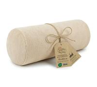 Totsy Baby Coussin traversin Polyvalent avec Housse Moelleuse et Respirante | Boudin de lit rouleau cervical de soutien pour la nuque les jambes les genoux en Velours côtelé confort agréable Beige clair