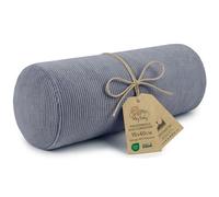 Totsy Baby Coussin traversin Polyvalent avec Housse Moelleuse et Respirante | Boudin de lit rouleau cervical de soutien pour la nuque les jambes les genoux en Velours côtelé confort agréable coloris jean