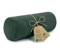 Totsy Baby Coussin traversin Polyvalent avec Housse Moelleuse et Respirante | Boudin de lit rouleau cervical de soutien pour la nuque les jambes les genoux en Velours côtelé confort agréable vert Velours