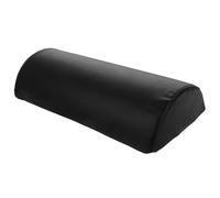 Coussin Traversin Semi Rond pour Table de Massage, Appui Jambes Noir | Mousse à Mémoire, Revêtement PU Cuir, Côté Plat, une Pièce, pour Dos Bas, Stabilité