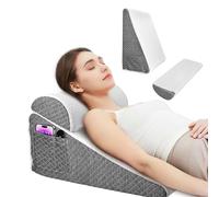 Coussin Triangulaire 8-en-1 Réglable, Plan Incliné Bébé, Oreiller Anti-reflux et Apnée du Sommeil, Coussin de Lecture pour Lit et Canapé, Soutien Lombaire et Jambes, Mousse à Mémoire de Forme 25D