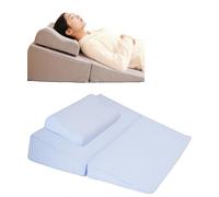 Coussin Triangulaire Anti Ronflement,Apnée Du Sommeil,Oreiller En Mousse À Mémoire De Forme Réglable En Hauteur Pour Dormir Et Lire, Oreiller Face Vers Bas,Oreiller En Avec Support E,80*80*20CM