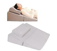 Coussin Triangulaire Anti Ronflement,Apnée Du Sommeil,Oreiller En Mousse À Mémoire De Forme Réglable En Hauteur Pour Dormir Et Lire, Oreiller Face Vers Bas,Oreiller En Avec Support D,80*80*20CM