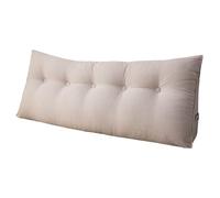Coussin triangulaire ergonomique pour tête de lit - Coussin amovible et lavable pour lit ou canapé 120 x 49,8 cm - Dossier de soutien blanc pour plus de confort et de relaxation