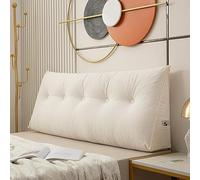 Coussin triangulaire pour tête de lit, 180 x 50 x 20 cm, doux, grand et confortable, coussin de lecture pour lits et canapés, coussin de soutien lombaire pour le dos, coussin en coin pour la chambre