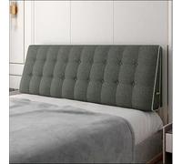 Coussin triangulaire pour tête de lit - Dossier doux et support de lecture avec housse amovible pour plus de confort et de relaxation (200 x 50 cm, gris foncé)