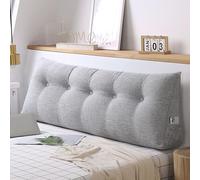 Coussin triangulaire pour tête de lit - Doux et lavable - Dossier de lecture avec compartiment latéral - Idéal pour le confort et le soutien - Parfait pour se détendre et lire
