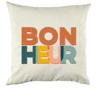 Coussin tufté 40x40 cm collection COLOR modèle bonheur