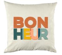 Coussin tufté 40x40 cm collection COLOR modèle bonheur