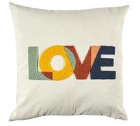Coussin tufté 40x40 cm collection COLOR modèle Love multicolore