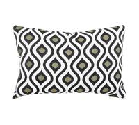 Atmosphera – Coussin déco Twisted Lime Jacquard Noir et Blanc 58x38 cm