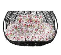 Coussin œuf Chaise Longue à balançoire à Double Suspension, Coussin Doux et Profond, Coussin de Chaise pivotante d'extérieur 2 Places avec Attaches, entièrement remplissant, ne s'effondre Pas(E)