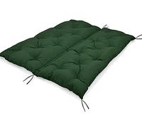 Coussin ultra épais pour balancelle de jardin 2 ou 3 places, doux au toucher et confortable (120 x 100 x 8 cm, vert foncé)