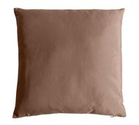 Coussin uni en polyester déhoussable Taupe 40x40 cm