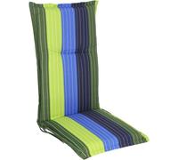 Coussin universel pour chaise à haut dossier - Rügen - Garten Stuhl Polster Sitz Kissen in grün-blau stristreifen (en allemand)
