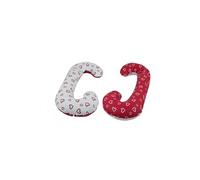 Coussin Usages Multiples Coeurs Blancs Sur Fond Rouge - Coeurs Rouges Sur F