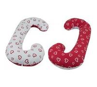Coussin Usages Multiples Coeurs Blancs Sur Fond Rouge - Coeurs Rouges Sur F