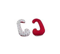 Coussin Usages Multiples Coeurs Rouges Sur Fond Blanc - Rouge