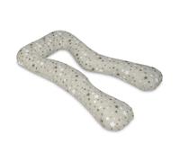Coussin Usages Multiples Etoiles Girses Et Blanches Sur Fond Gris