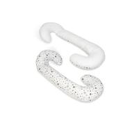 Coussin Usages Multiples Etoiles Grises Et Blanches Sur Fond Blanc Blanc