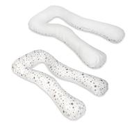 coussin à usages multiples Etoiles grises et blanches sur fond blanc blanc Multicolore