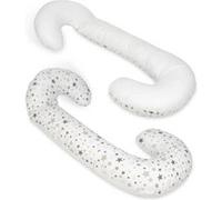 Coussin Usages Multiples Etoiles Grises Et Blanches Sur Fond Blanc Blanc
