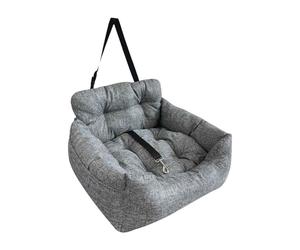 Coussin Véhicule Chien - Imperméable Ajustable Création, Siège Automobile Sécurisé Avec Sangle | Idéal Déplacement VUS Saisons Coffre Habitacle Jeune Animal Compagnon