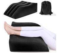 Coussin veineux - Coussin de surélévation des jambes - Gonflable - Confortable - Pour dormir - Confort - Améliore la circulation sanguine et réduit les gonflements - Noir