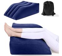 Coussin veineux - Coussin de surélévation des jambes - Gonflable - Confortable - Pour dormir - Confort - Améliore la circulation sanguine et réduit les gonflements - Bleu