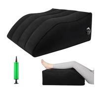 Coussin veineux, gonflable, 65 x 50 x 25 cm, coussin de positionnement pour adultes, pour la circulation sanguine et la réduction des gonflements et du soulagement des jambes, noir