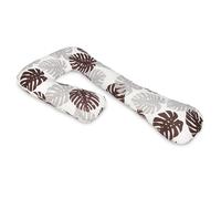 Coussin D'accouchement Pre/Post Natal Feuilles Grises Et Marrons