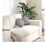 Coussin Vidaxl Coussins de siège 2 pcs Gris nuage Ø30 x 13 cm tissu